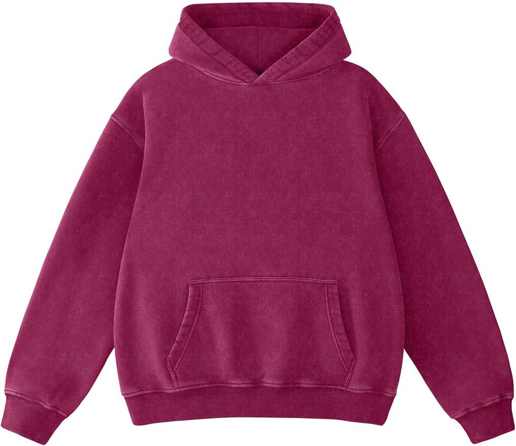  Oversized Hoodie Sweatshirts for Men Couples Hoodies Pullover Vintage Unisex Acid Wash Sweaters - view 2
