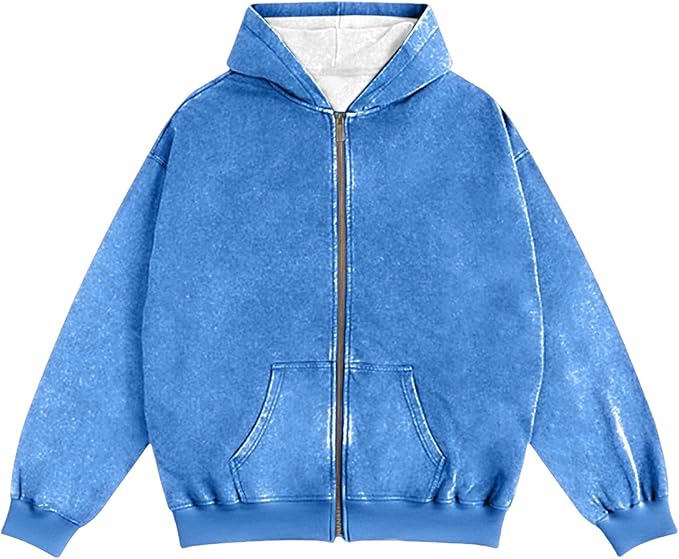 Acid Washed Sweatshirt Fleece Hoodies Men Blank Thermal Oversized Casual Fashion Hoodies for Men - view 2