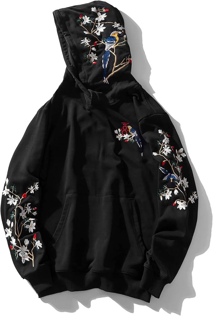  Men’s Dragon Embroidered Hoodie – Heavyweight Graphic Streetwear Sweatshirt Oversized/Pullover - view 3