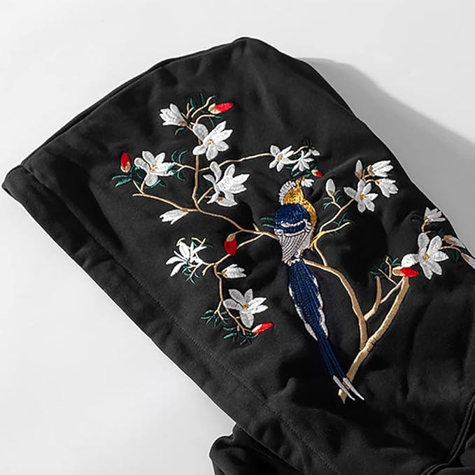  Men’s Dragon Embroidered Hoodie – Heavyweight Graphic Streetwear Sweatshirt Oversized/Pullover - view 4