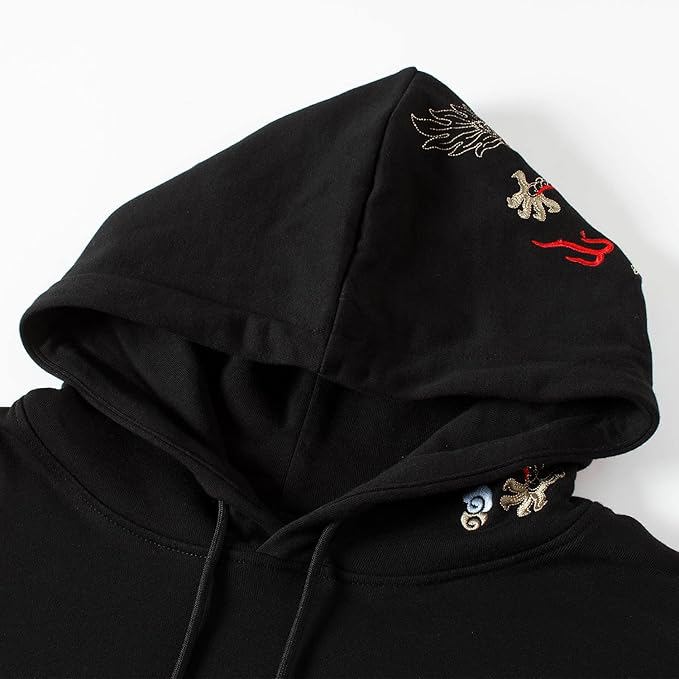 Men’s Embroidered Hoodie – Heavyweight Graphic Streetwear Sweatshirt hoodie - view 3