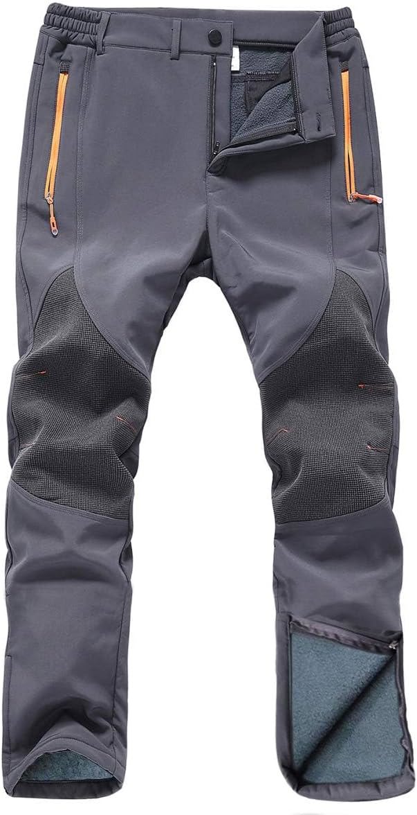  Men’s Waterproof Hiking Ski Pants – Fleece Lined Softshell Snowboard Pants for Cold Weather - view 8