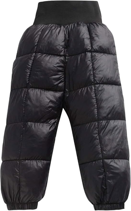 Baby Boys Girls Elastic Windproof Down Pants Lightweight Warm Snow Pants - view 2