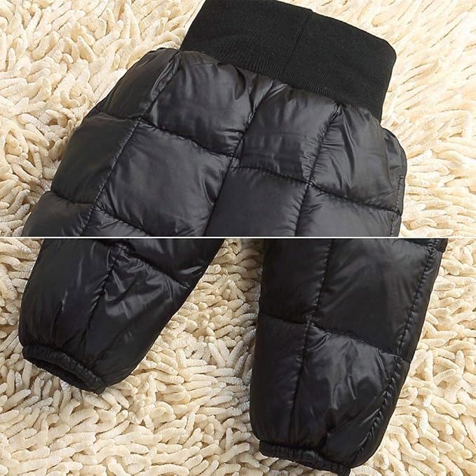 Baby Boys Girls Elastic Windproof Down Pants Lightweight Warm Snow Pants - view 3