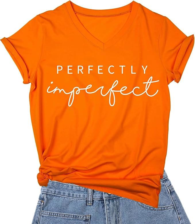 Womens V-Neck Letter Print T-Shirt Funny Graphic T Shirt Short Sleeve Tops - view 6