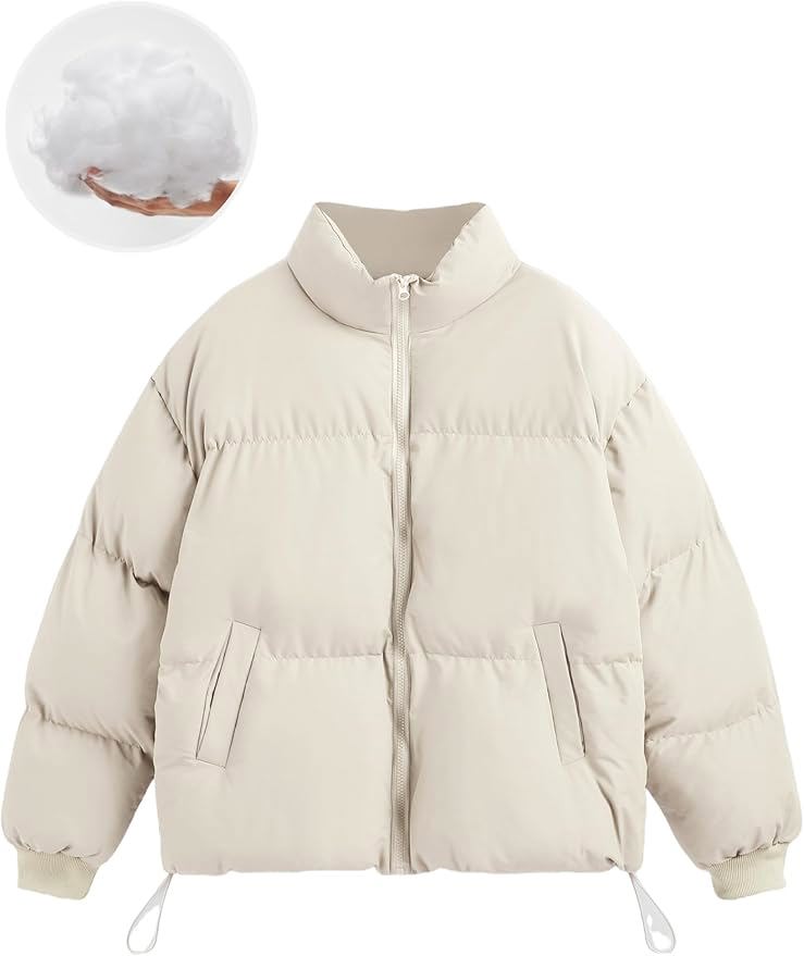Trendy Oversized Quilted Puffer – Cropped Warm Winter Jacket - view 5