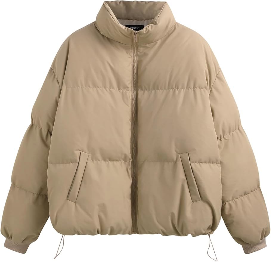 Trendy Oversized Quilted Puffer – Cropped Warm Winter Jacket - view 6