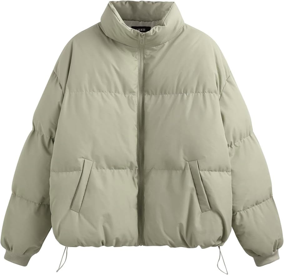 Trendy Oversized Quilted Puffer – Cropped Warm Winter Jacket - view 7