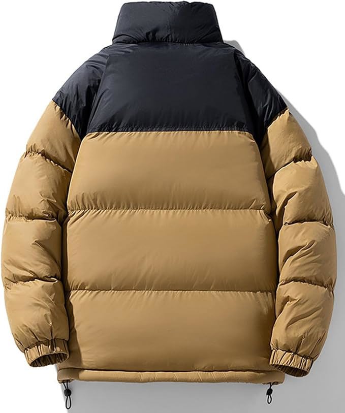 Men’s Winter Puffer Jacket – Thick, Warm, Zip-Up with Stand Collar - Puffer Jacket - view 2