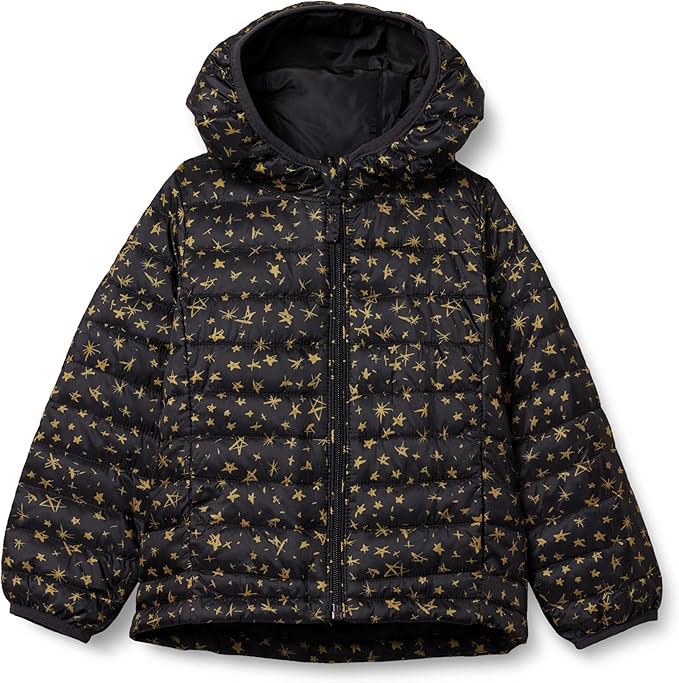 Girls & Toddlers’ Lightweight Hooded Puffer – Water-Resistant & Packable