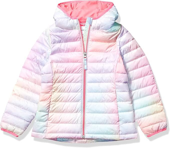 Toddlers’ & Girls’ Hooded Puffer Coat – Packable, Lightweight, Weather-Resistant