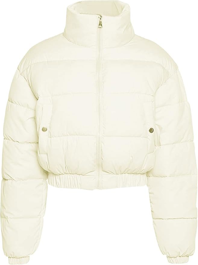 Women’s Short Quilted Puffer Coat – Trendy Cropped Winter Jacket/ Puffer - Jacket