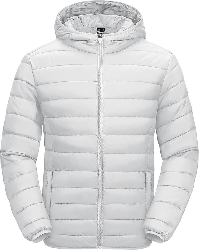 Men’s Water-Resistant Quilted Puffer Jacket with Hood – Lightweight Winter Bubble Coat - view 4