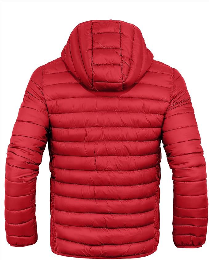 Lightweight Hooded Down Puffer Jacket – Packable Winter Coat - view 2