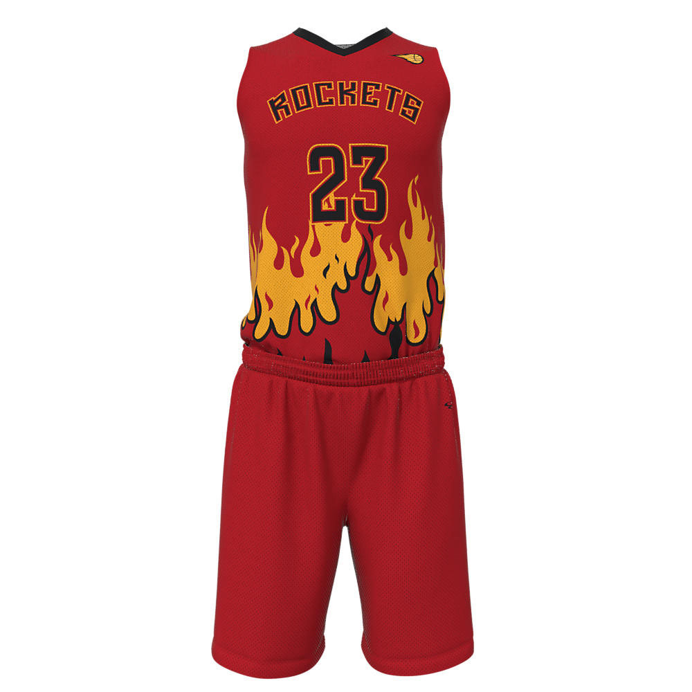 Basketball V Neck Uniforms Rockets - view 5