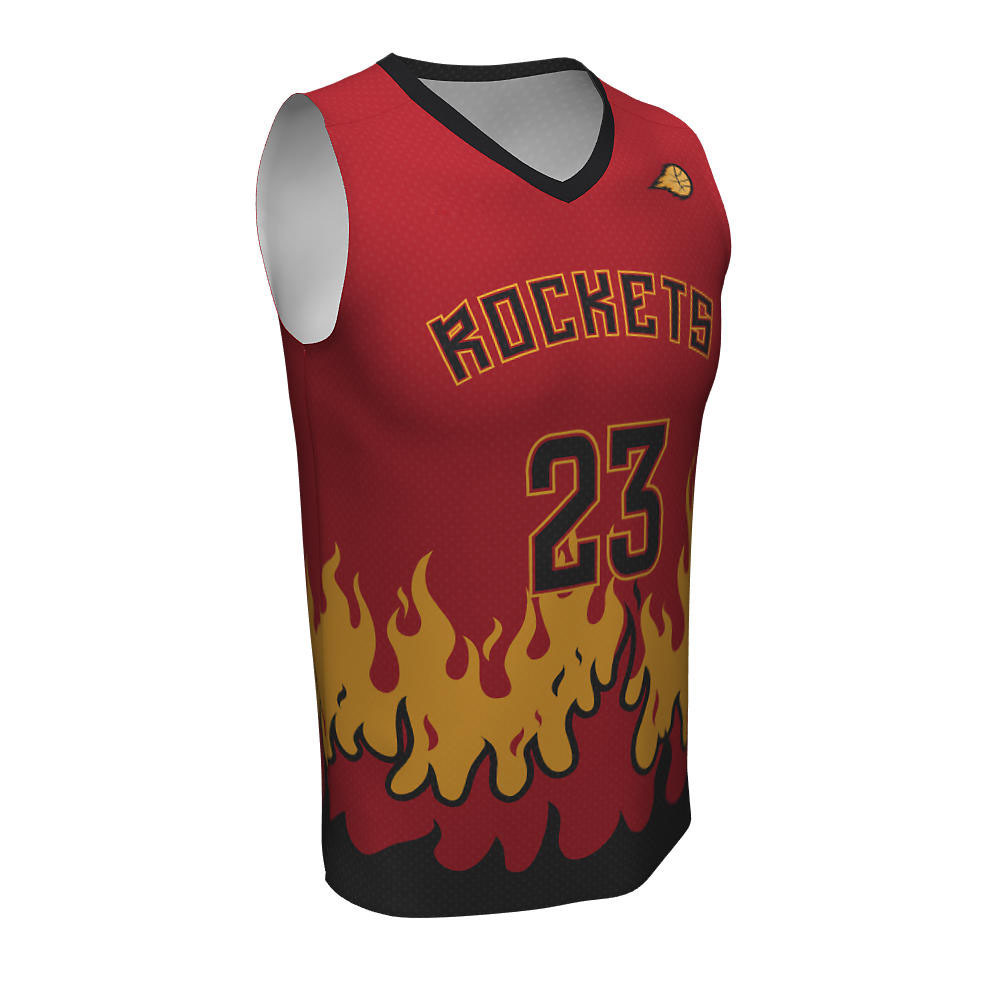 Sublimation Basketball V Neck Jerseys Rockets - view 6