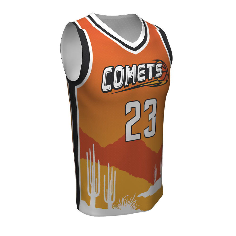 Sublimation Basketball V Neck Jerseys Comets  - view 7