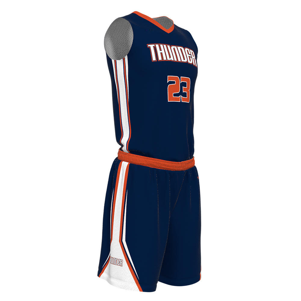 Basketball V Neck Uniforms Thunder  - view 6