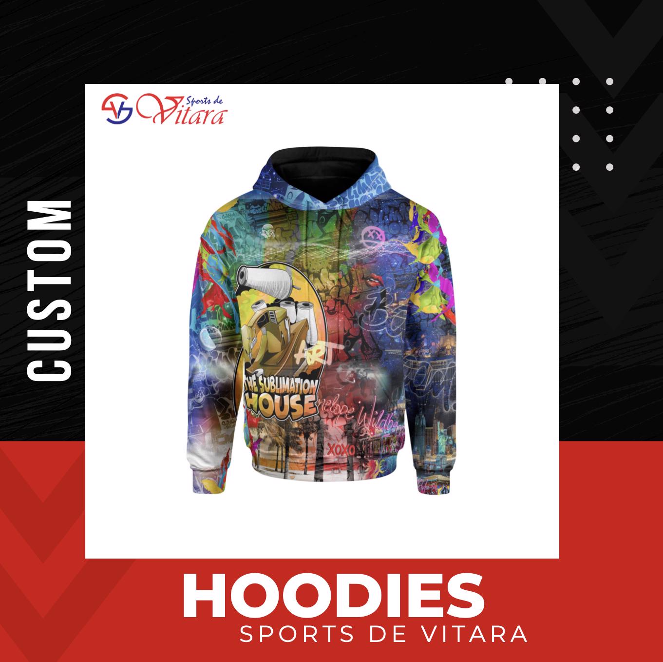 Fully sublimated & Customisable Hoodies for Men Any Design Possible Unique Cords Rings Tags Branding - view 3