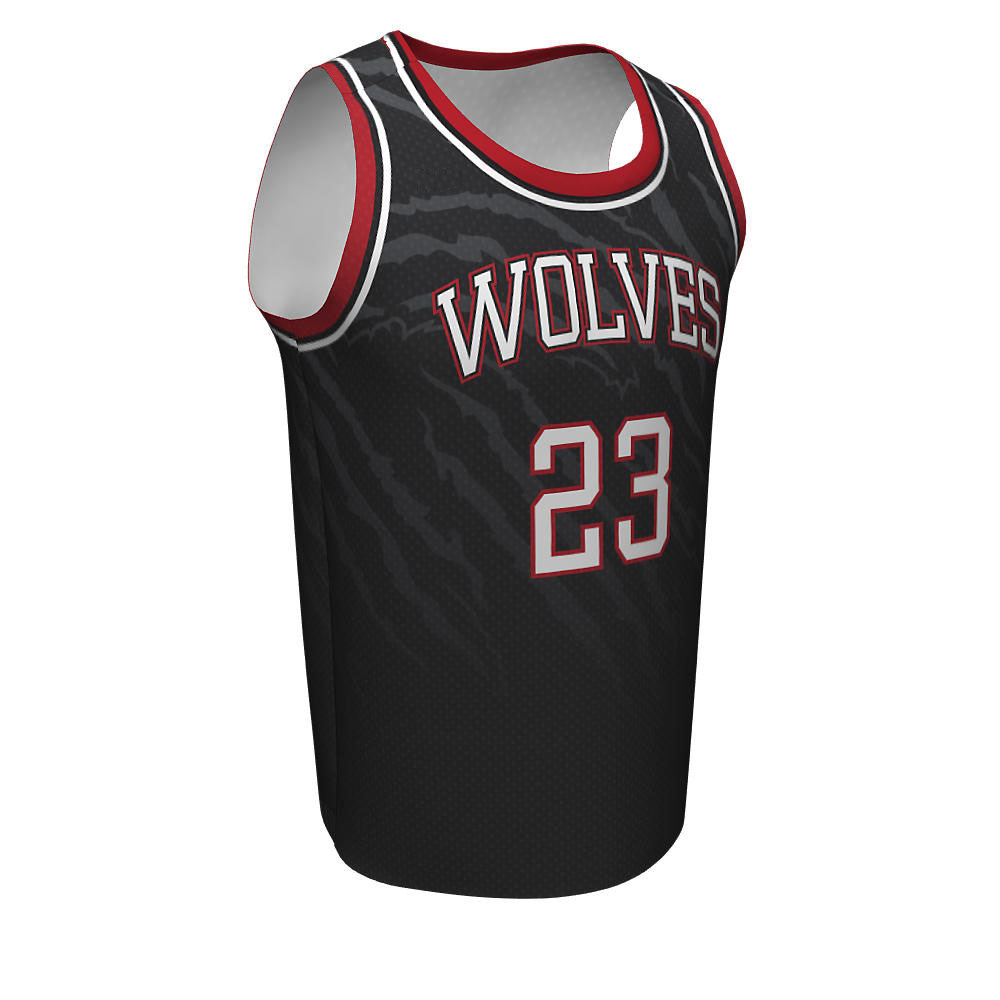 Basketball Crew Neck Jerseys Sublimation Wolves - view 8