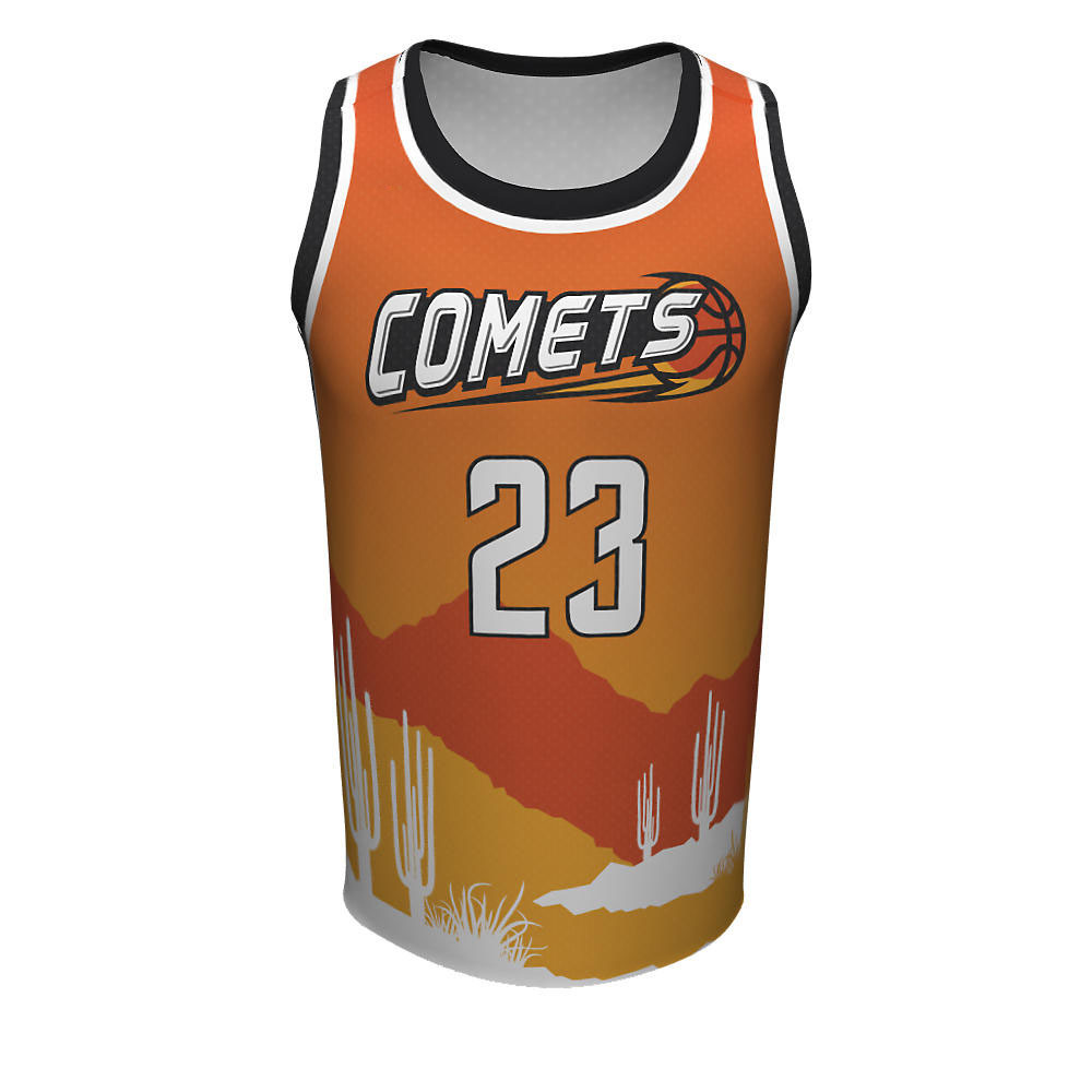 Sublimation Basketball Crew Neck Jerseys Comets - view 5
