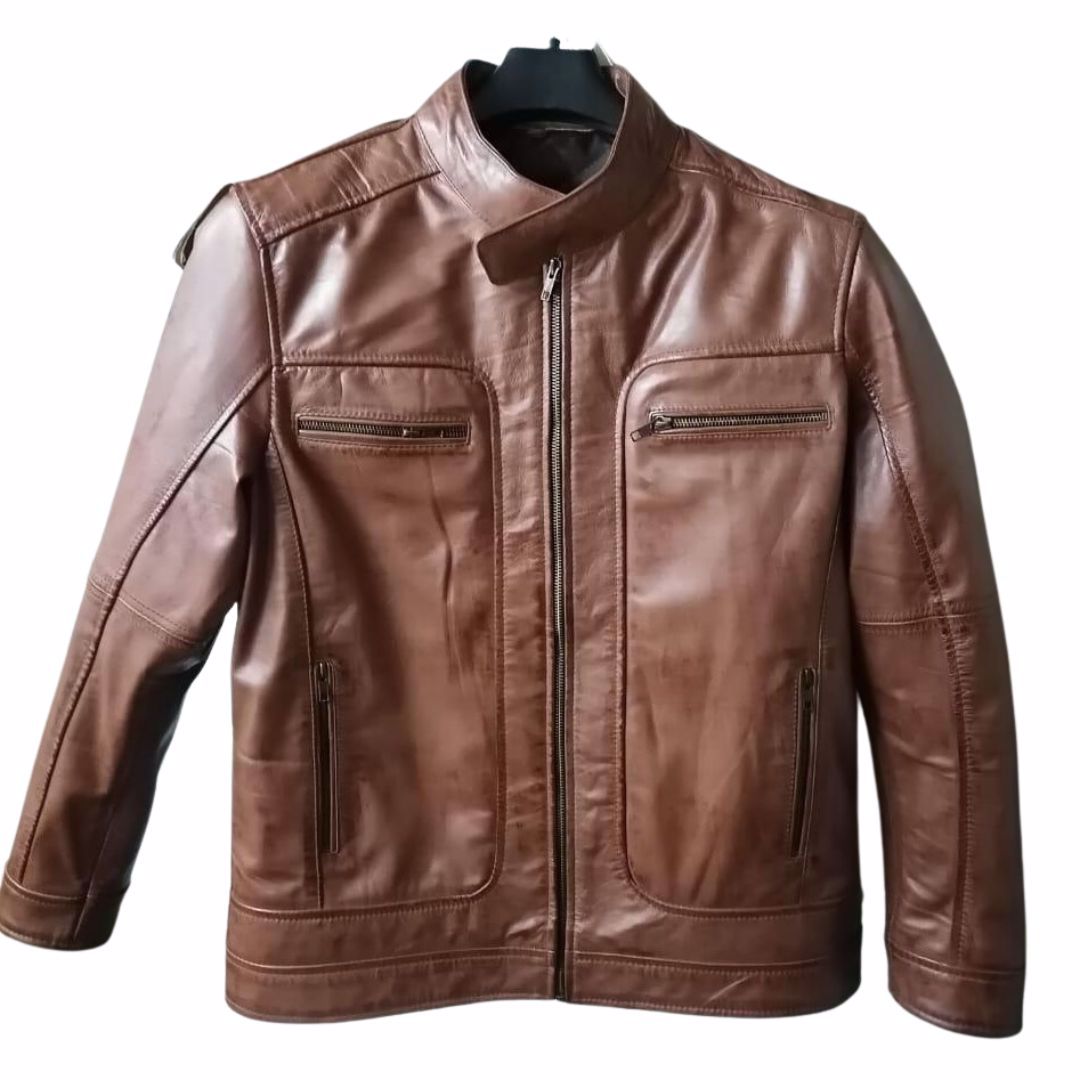 Leather Motorbike All Weather Jacket Coat Motorbike Clothing  - view 19