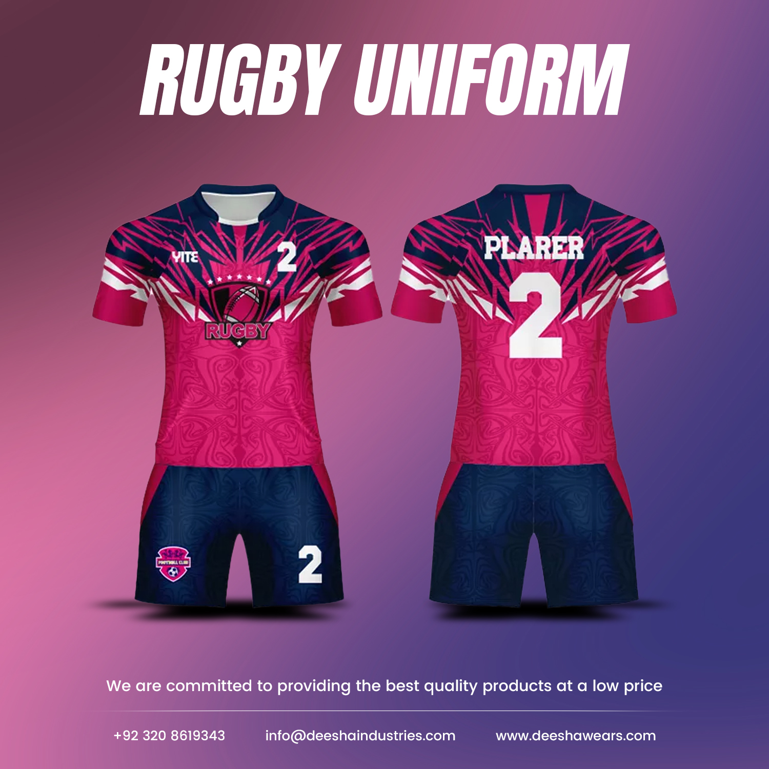 Sublimation Rugby Uniforms Comfort - view 7