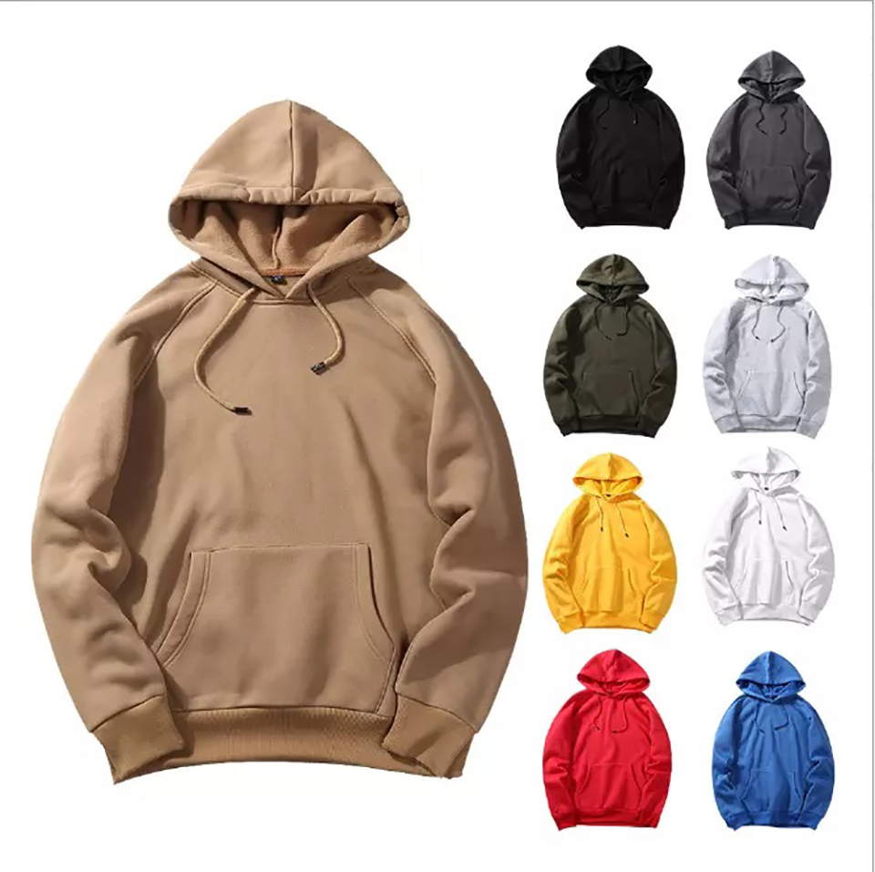 Customised plain qualitative hoodies for men bulk order brushed and unbrushed availability best - view 3