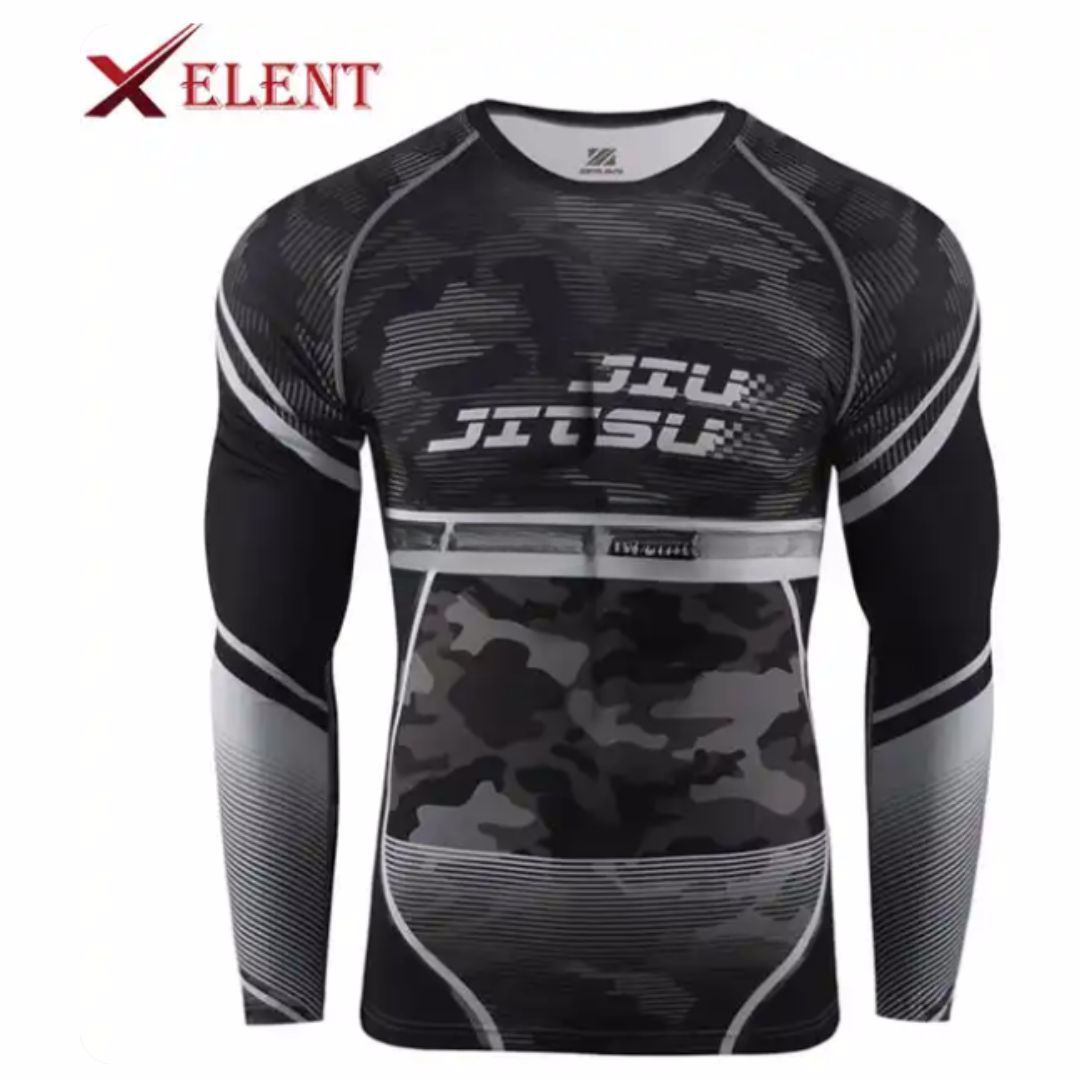 Customized Sublimated Long Sleeve MMA Rashguard, Fighting Sports Clothing For Men & Women