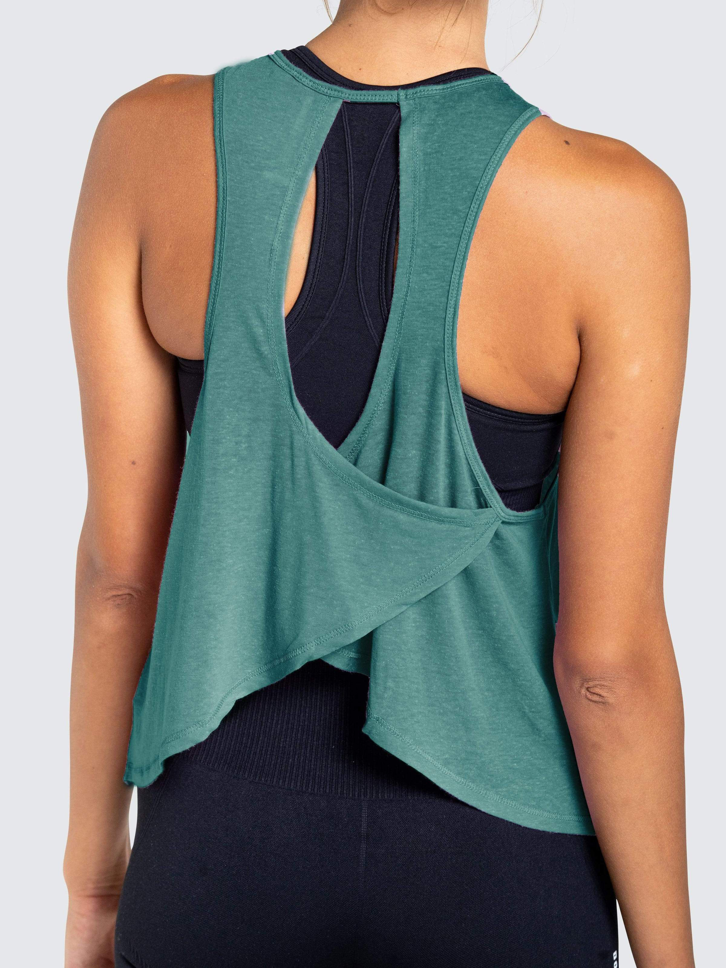 Women's Workout Sleeveless Shirt Green - view 9