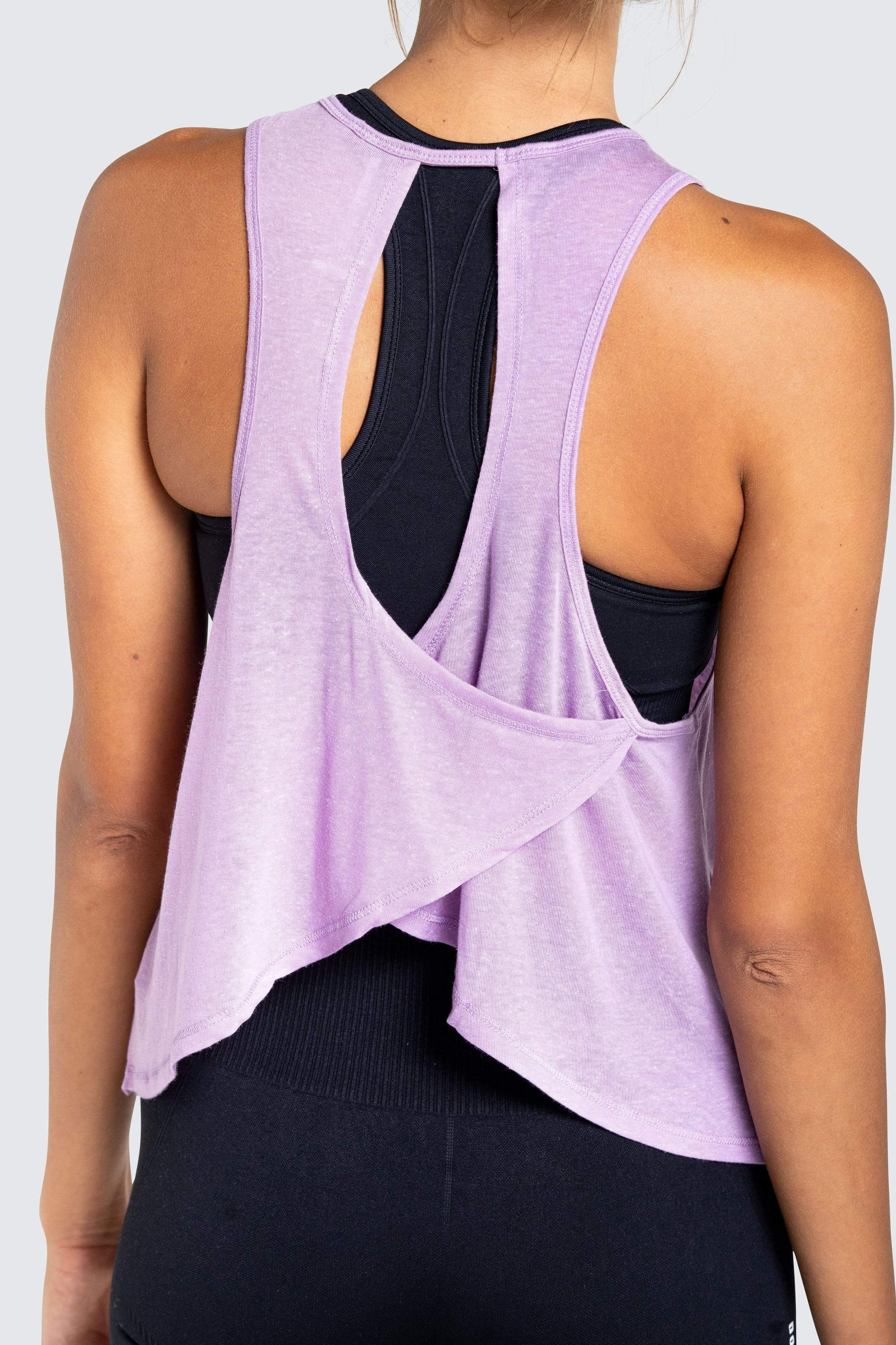 Women's Workout Sleeveless Shirts Light Purple - view 9