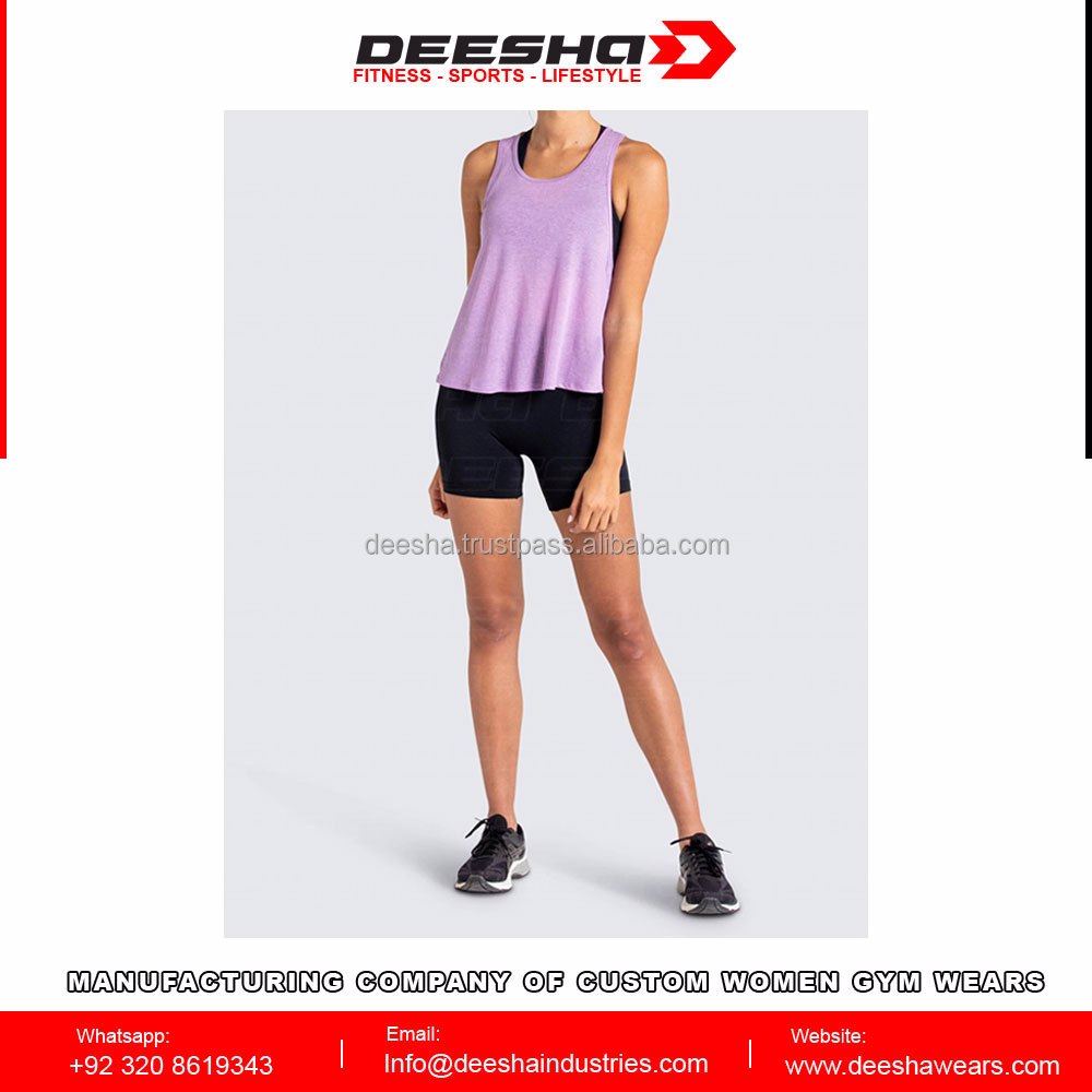 Women's Workout Sleeveless Shirts Light Purple - view 2