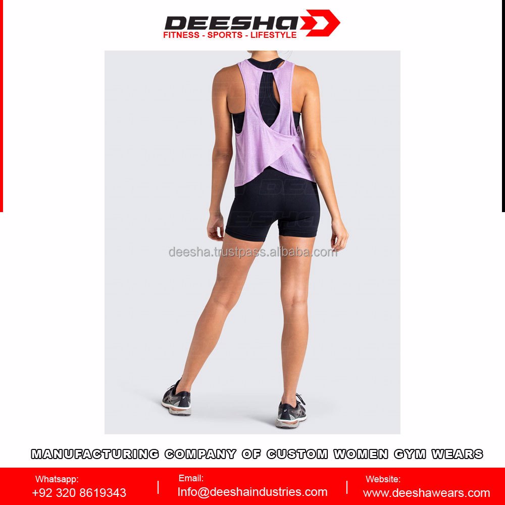 Women's Workout Sleeveless Shirts Light Purple - view 3