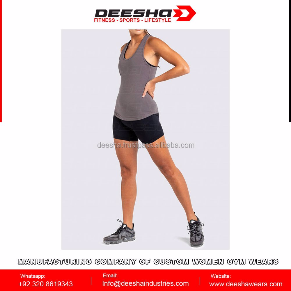 Women's Workout Sleeveless Shirts Brown