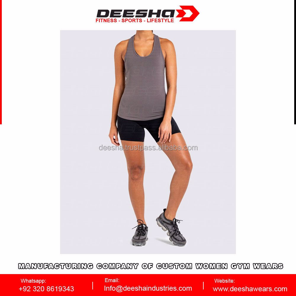 Women's Workout Sleeveless Shirts Brown - view 5