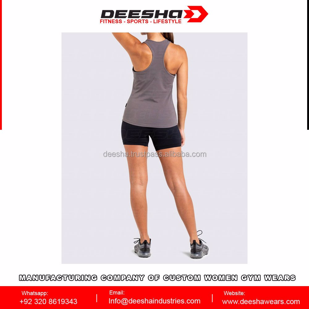 Women's Workout Sleeveless Shirts Brown - view 6