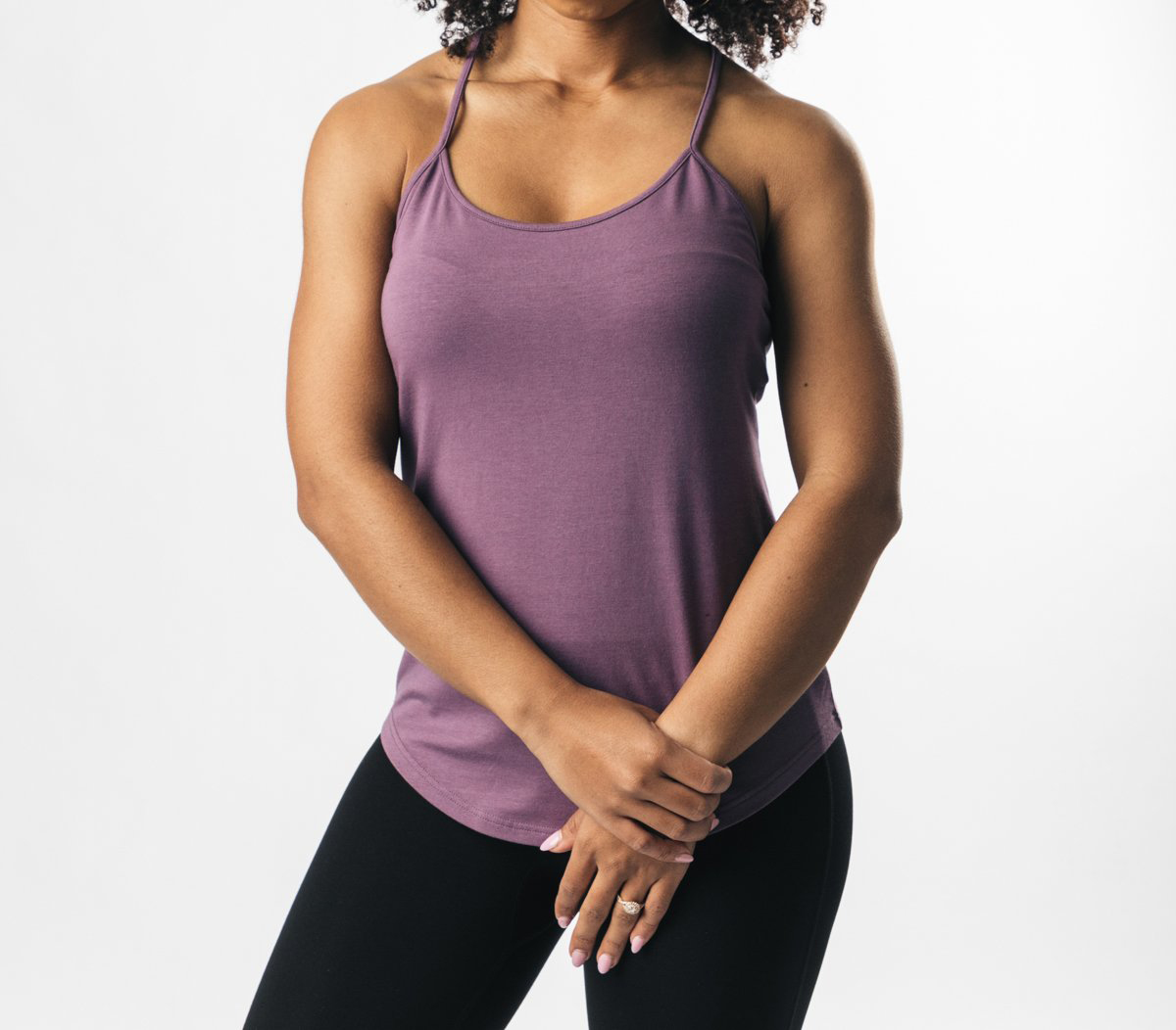 Womens Yoga Tank Tops Loose Fit Purple  - view 13