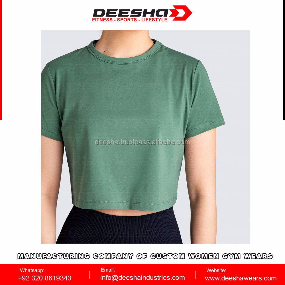 Women Crop Tops T-Shirt Yellow - view 3