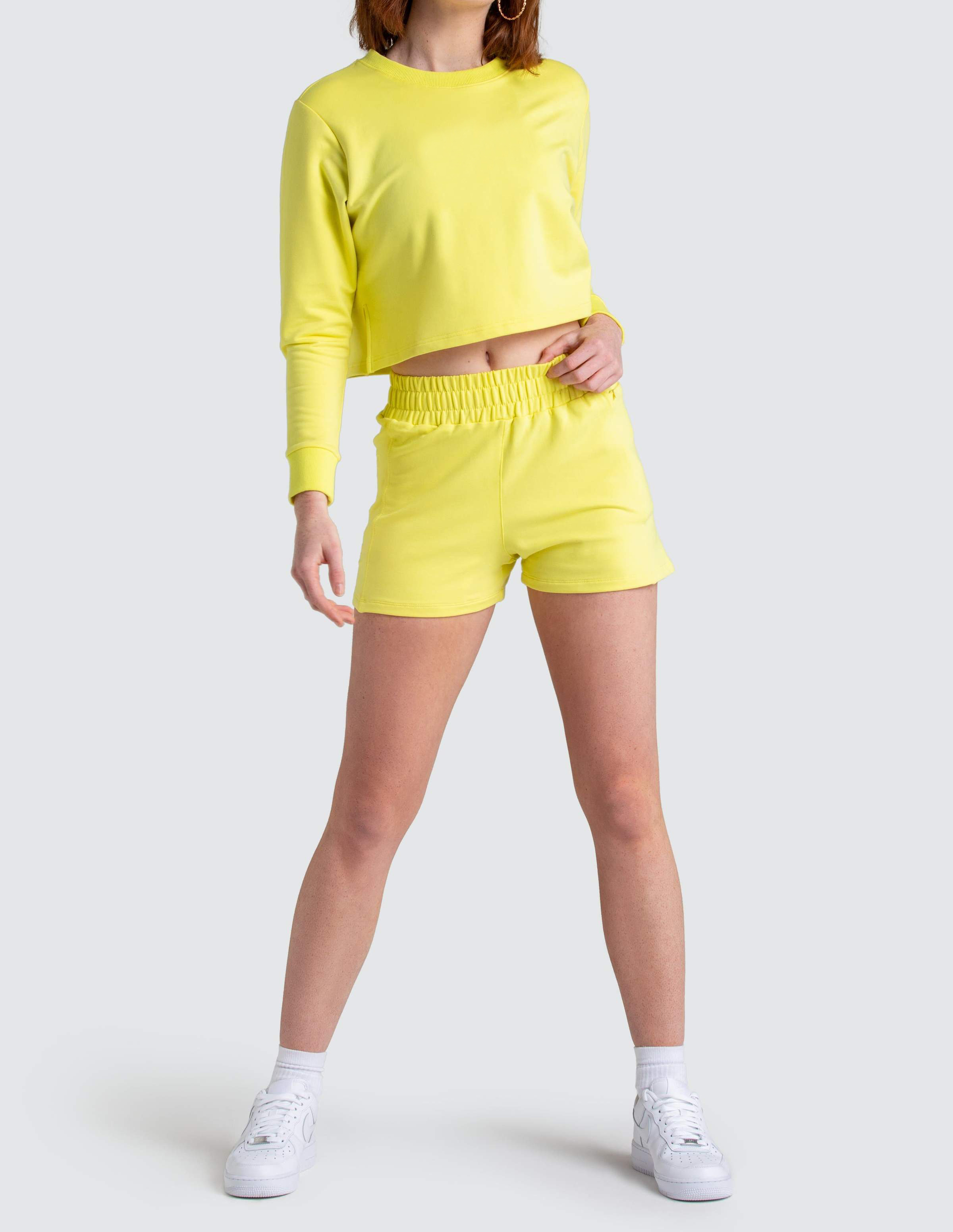 Women Crop Tops T-Shirt Yellow - view 8