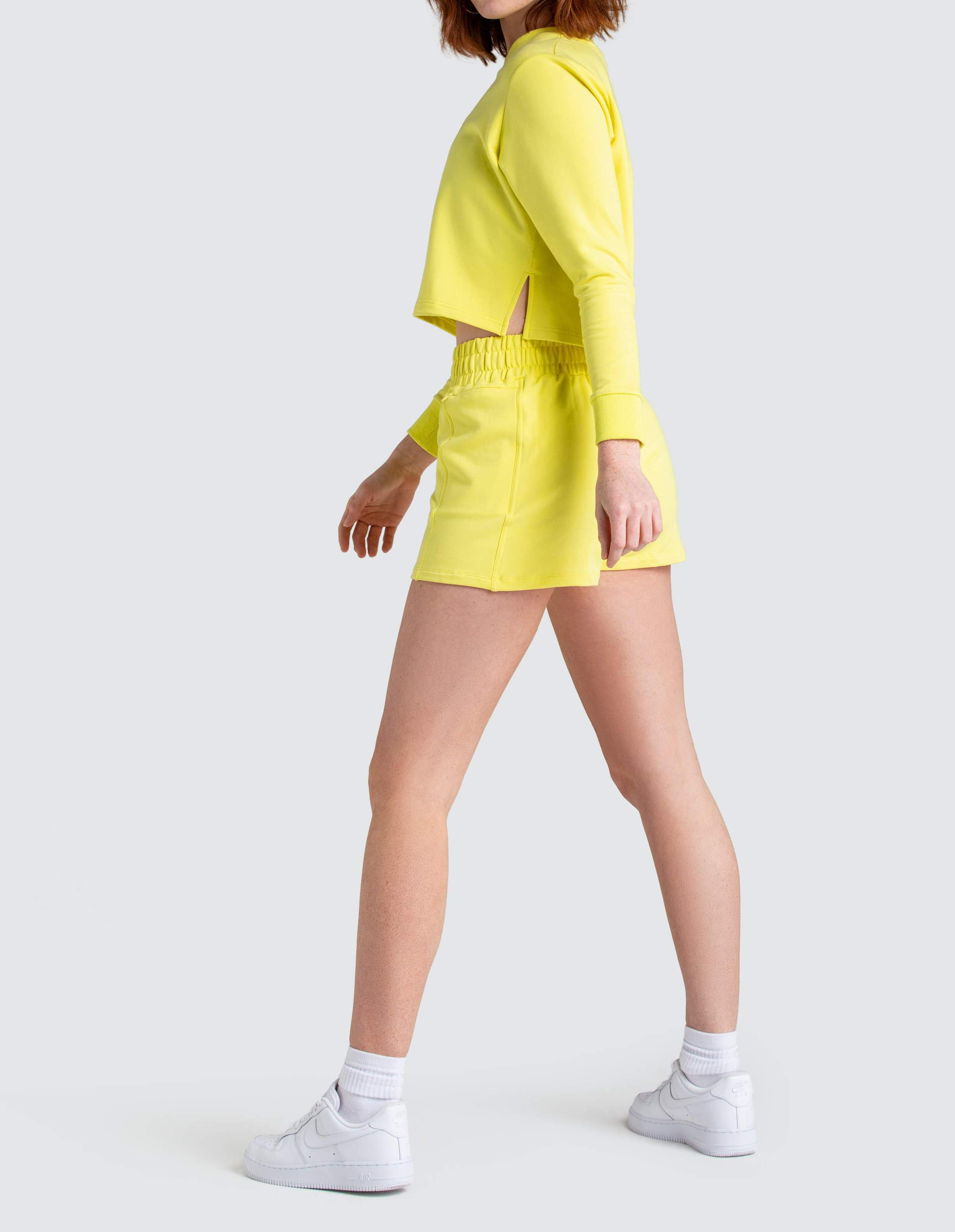 Women Crop Tops T-Shirt Yellow - view 9