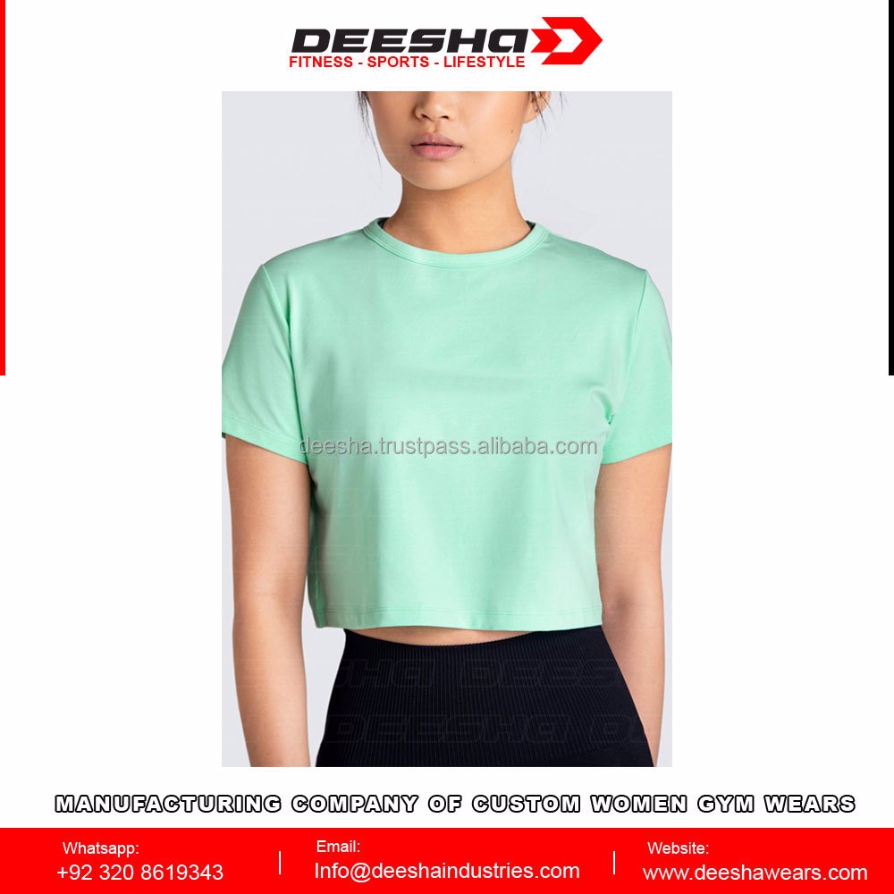 Women Crop Tops T-Shirt Sky Blue  - view 3