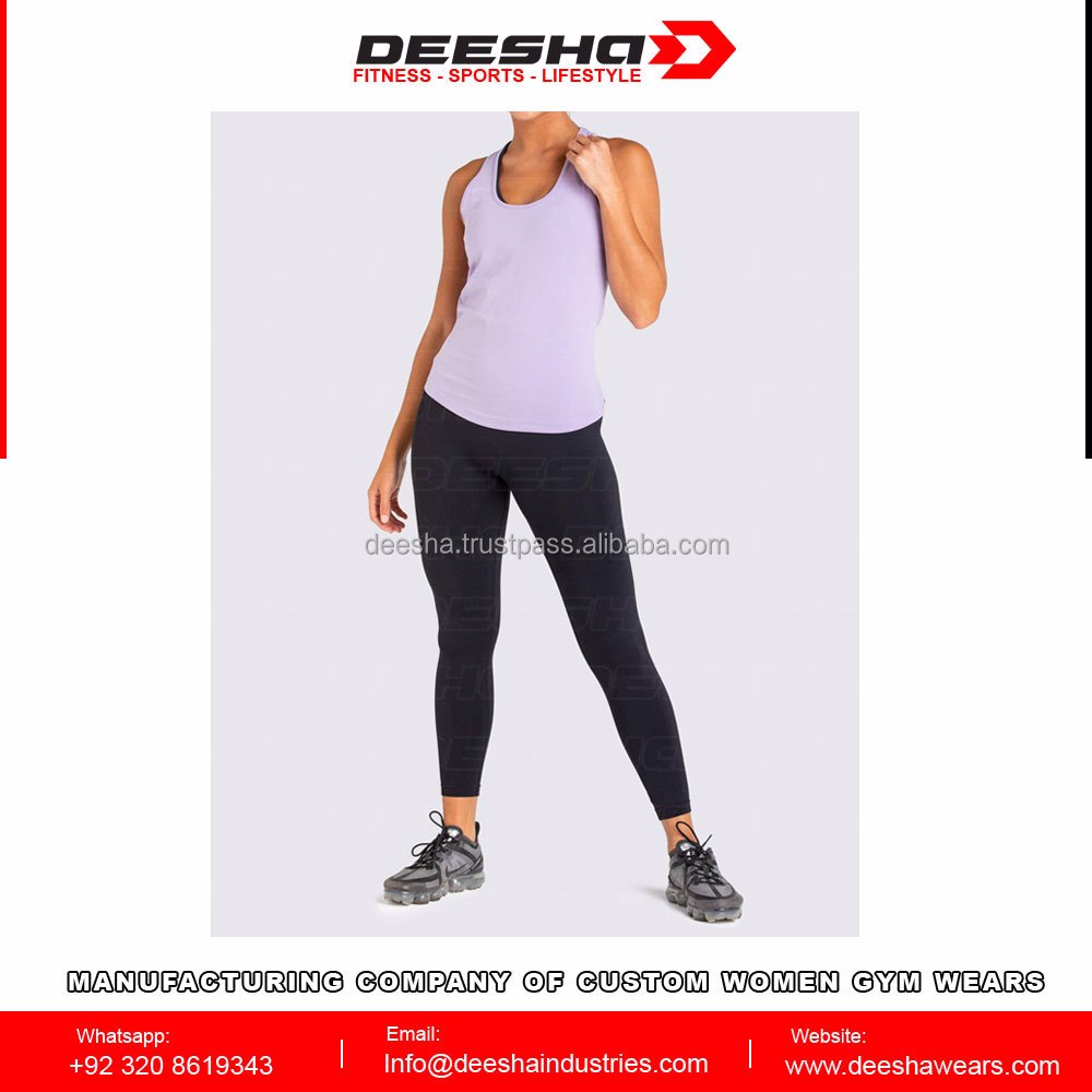 Womens Yoga Tank Tops Loose Fit Dark Gray - view 5