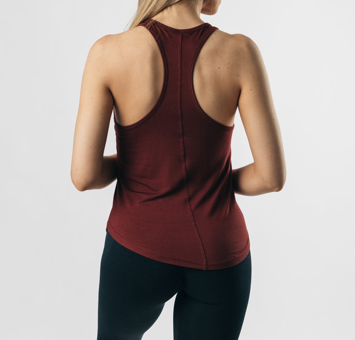 Womens Yoga Tank Tops Loose Fit Maroon - view 10
