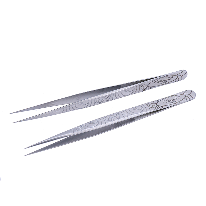 Custom Logo Eyelash Tweezers Beauty Supplies Private Label Volume Eyelash Tweezers  - view 2
