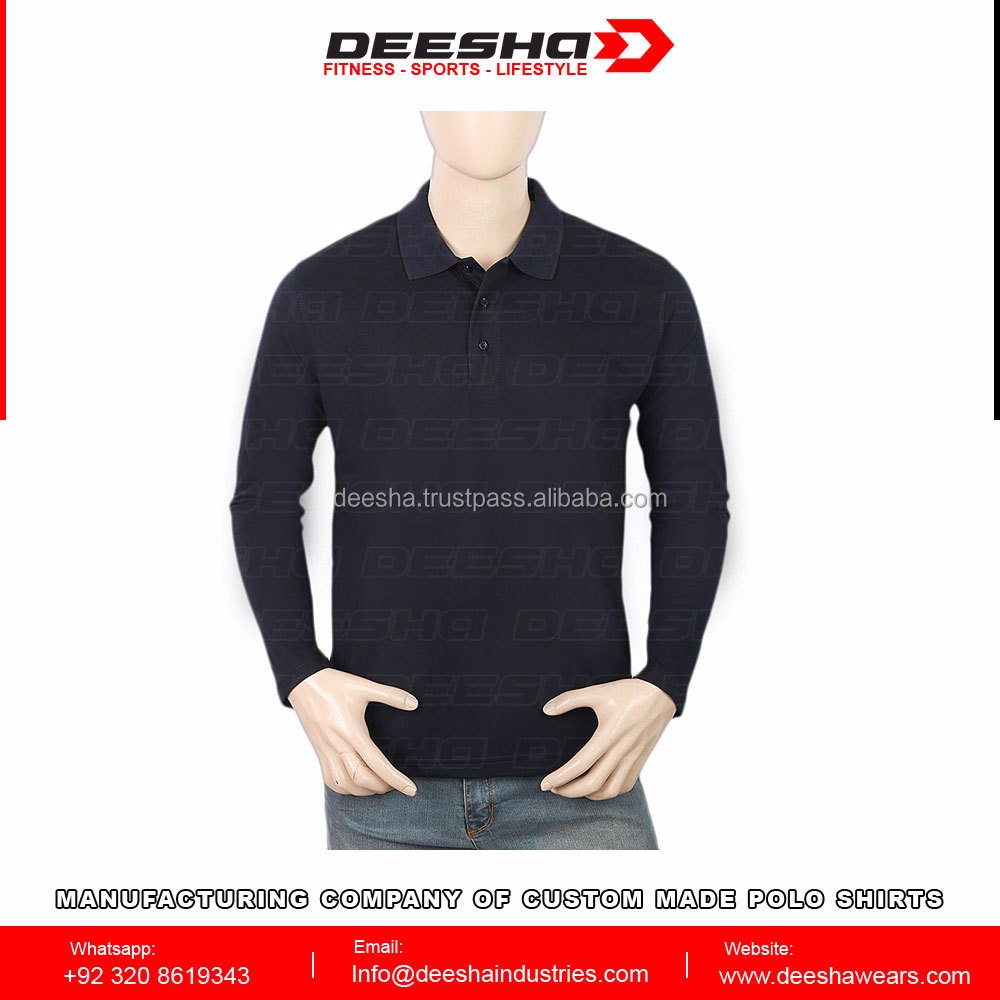 Men's Full Sleeves Plain Polo T-Shirt - Rust 