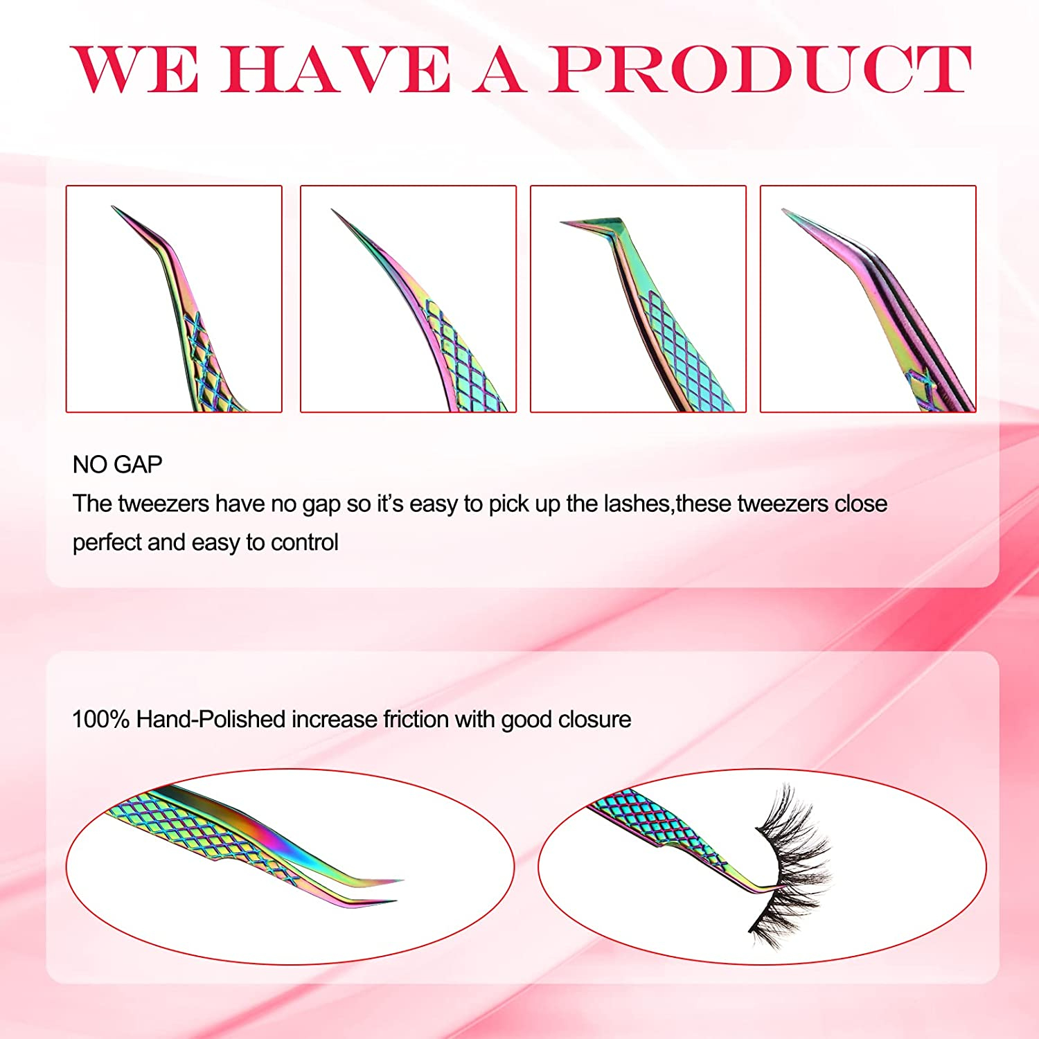 Best Manicure, Pedicure & Beauty Instruments Eyelash Extension Tweezers for Selling 2023 - view 3