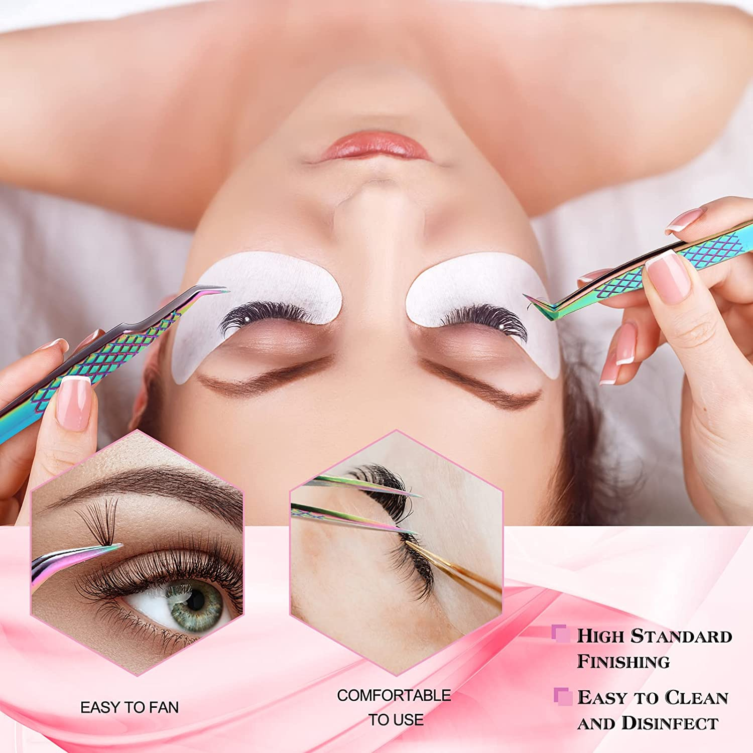 Best Manicure, Pedicure & Beauty Instruments Eyelash Extension Tweezers for Selling 2023 - view 4