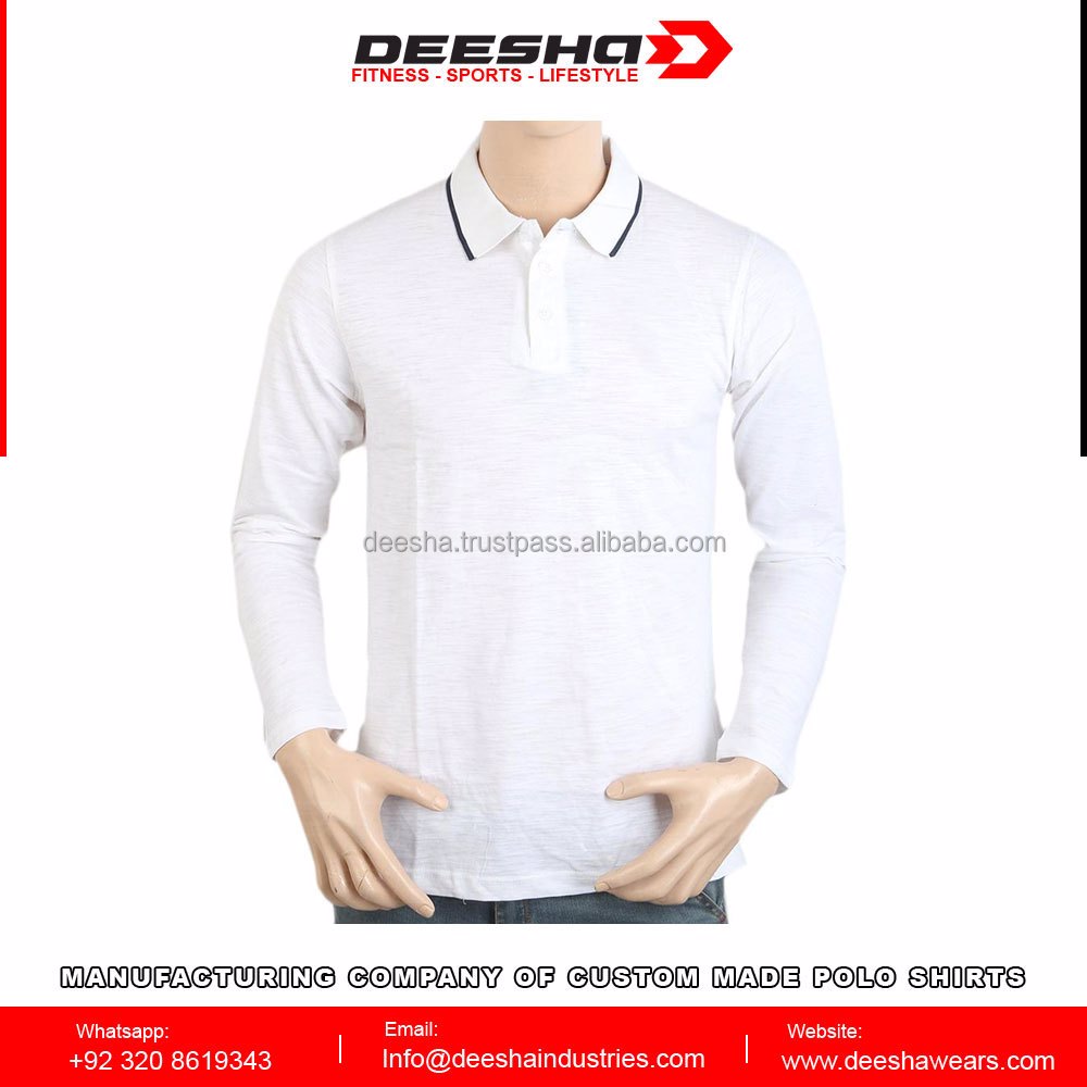  Men's Eminent Full Sleeves Polo T-Shirt - White  - view 2