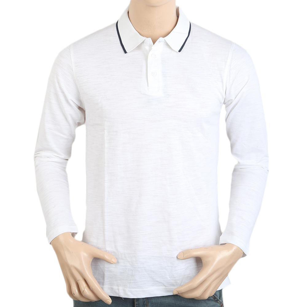  Men's Eminent Full Sleeves Polo T-Shirt - White  - view 5
