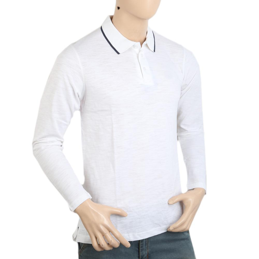  Men's Eminent Full Sleeves Polo T-Shirt - White  - view 6